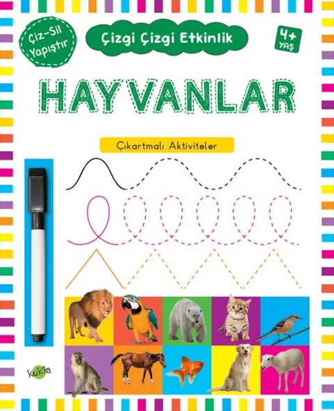 Çizgi Çizgi Etkinlik- Hayvanlar (4+ Yaş) ürün görseli 1