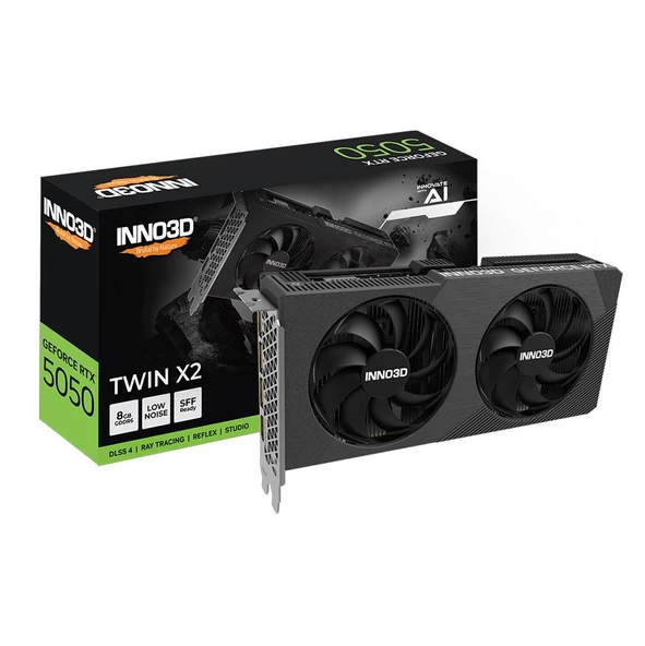 Inno3D RTX 5050 Twin X2 N50502-08D6-174071N 128 Bit GDDR6 8 GB Ekran Kartı ürün görseli 1