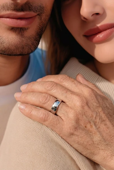 Monalisa Home Çelik 18 Numara Unısex Alyans Yüzük ürün görseli 1