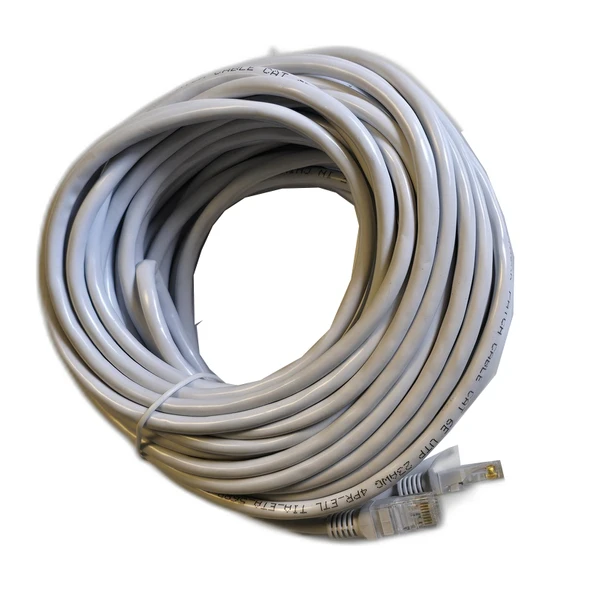 Cat6 Ethernet Kablosu 20 Metre UTP RJ45 Patch İnternet Bilgisayar Modem Bağlantı Kablosu Beyaz ürün görseli 1