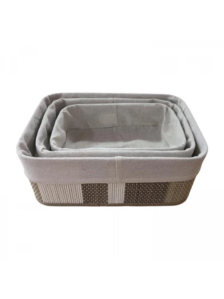Cooker Dikdörtgen Sepet Seti 3'lü 30x20x12 cm ürün görseli 1