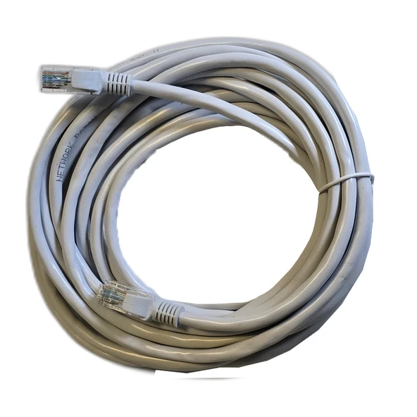 Cat6 Ethernet Kablosu 5 Metre UTP RJ45 Patch İnternet Bilgisayar Modem Bağlantı Kablosu Beyaz ürün görseli 1