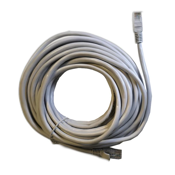 Cat6 Ethernet Kablosu 10 Metre UTP RJ45 Patch İnternet Bilgisayar Modem Bağlantı Kablosu Beyaz ürün görseli 1