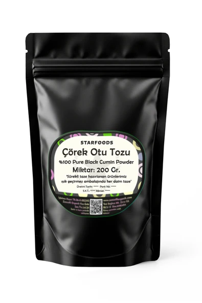 Çörekotu Tozu 200 Gr. Çörek Otu Unu Sipariş Sonrası Taze Öğütme ürün görseli 1