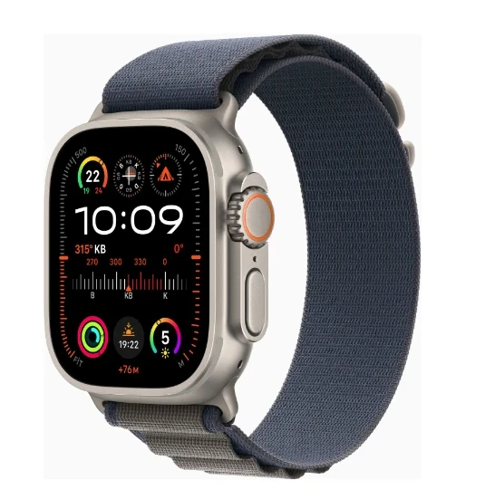 Apple Watch Ultra 2 GPS + Cellular 49mm Natürel Titanyum Kasa ve Mavi-Alpine Loop Kordon Akıllı Saat ürün görseli 1