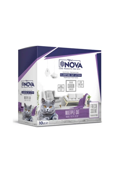 My Cat Mycat Nova Ferahlatıcı Koku (daha Fazla Kedi) Premium Kedi Kumu 10lt ( 2 Adet ) ürün görseli 1