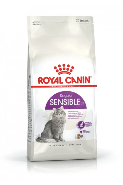 Royal Canin Sensible33 Sindirim Hassasiyeti Olan Kediler Için Yetişkin Kuru Kedi Maması 2kg ürün görseli 1