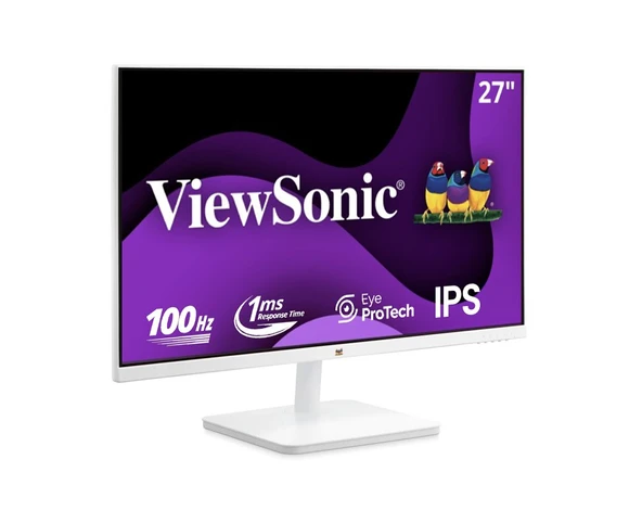 VIEWSONIC 27" VA2732-H-W-2 IPS 1MS 100HZ FULLHD HDMI VGA SUPERCLEAR 3 KENAR ÇERÇEVESIZ BEYAZ MONITOR - Resim 2