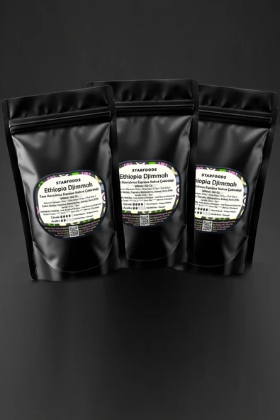 3 Paket Ethiopia Djimmah Espresso Çekirdek Kahve Taze Kavrulmuş Nitelikli Özel Kahve 450 Gr. Espresso Kahve Çekirdeği ürün görseli 1