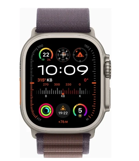 Apple Watch Ultra 2 GPS + Cellular 49mm Natürel Titanyum Kasa ve Indigo-Alpine Loop Kordon Akıllı Saat ürün görseli 1