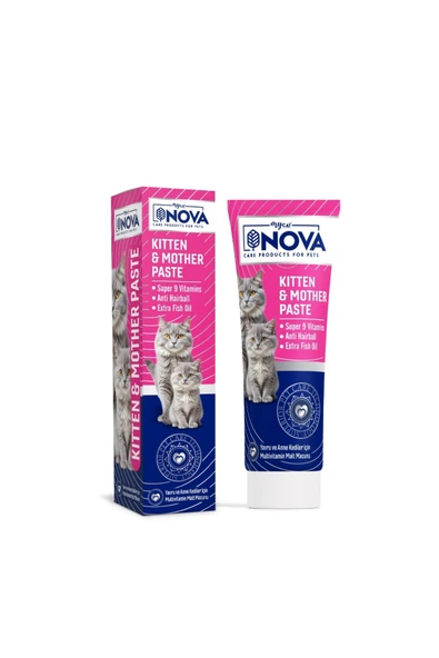 Nova PREMIUM KITTEN&MOTHER ANTI HAIRBALL MALT PASTE ürün görseli 1