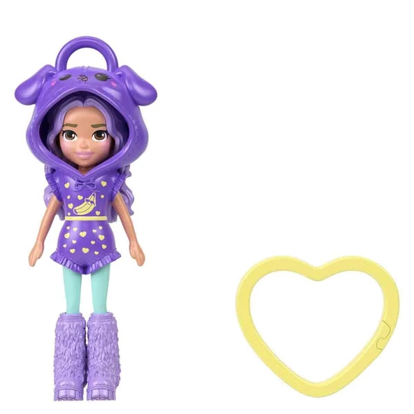 JMN38 Polly Pocket Kapüşonlu Bebekler - Resim 6