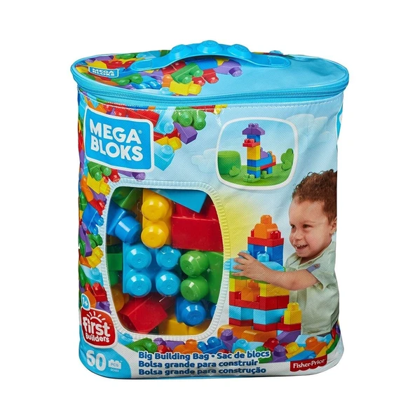 CYP67 MEGA BLOKS® 60 parçalı Blok Torbaları 2 asorti - Mavi - Pembe +1 yaş ürün görseli 1