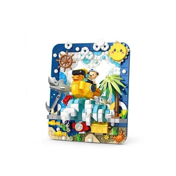P881503 PANLOS TEDDY AYI RESİM 417 PARÇA BLOCK OYUNCAK ürün görseli 1