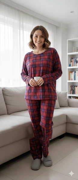 ŞERİCE Kadın Yumuşak Kumaşlı Rahat Pijama Takımı ürün görseli 1