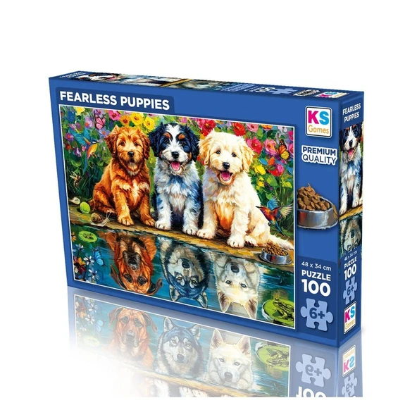 31503 FEARLESS PUPPIES 100 PARÇA PUZZLE ürün görseli 1