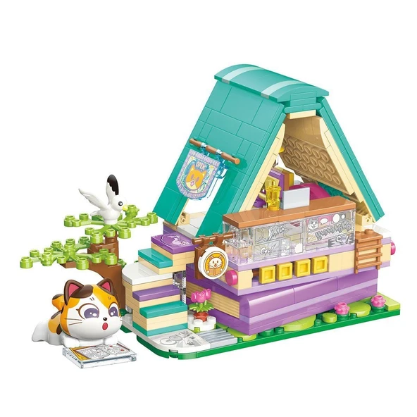 KP28018 Keeppley Lovely Street - Calico Cat Comic House 324 Parça Yapım Seti - Resim 3