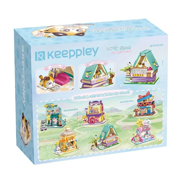 KP28018 Keeppley Lovely Street - Calico Cat Comic House 324 Parça Yapım Seti - Resim 6