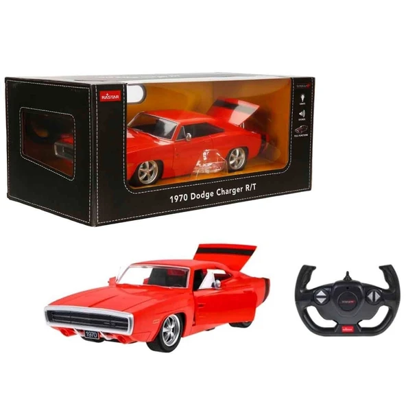 1099000 SUN-RAS-RC ARABA 1 16 1970 DODGE CHARGER RT FF SESLİ IŞIKLI 2 4GHZ ürün görseli 1
