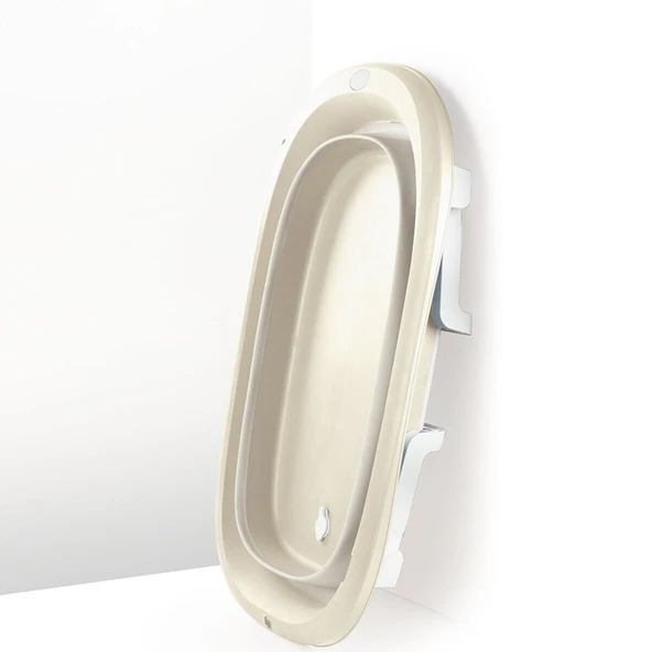 7271 Katlanabilir Banyo Seti 3lü Bej - Resim 4