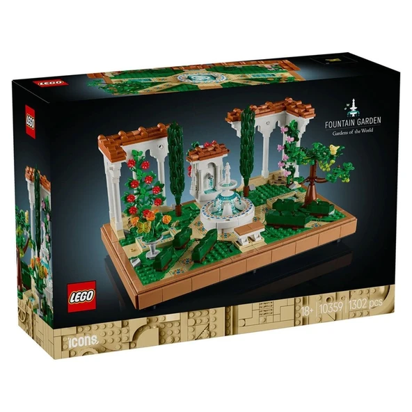 10359 Lego icons Çeşmeli Bahçe - Fountain Garden 1302 parça +18 yaş ürün görseli 1