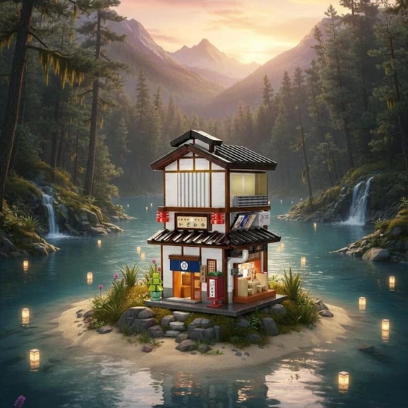 C66019W CADA JAPON SOKAK MANZARASI 1195 PARÇA BLOCK OYUNCAK - Resim 2
