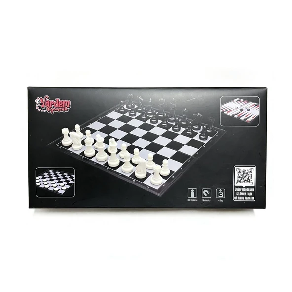 VRD10665 KATLANABİLİR SATRANC TAVLA VE DAMA SETİ ürün görseli 1
