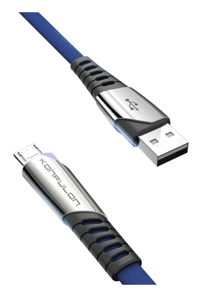 Konfulon DC16 Micro USB Kablo 1M 2.4A - Mavi ürün görseli 1