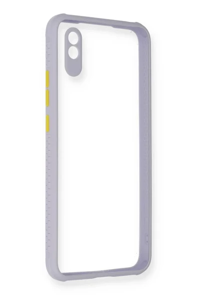 Newface Xiaomi Redmi 9A Kılıf Miami Şeffaf Silikon - Lila ürün görseli 1