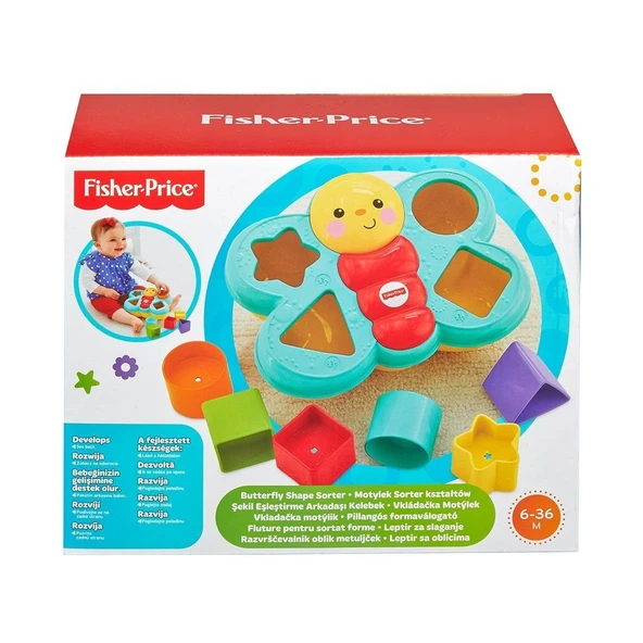 CDC22 Fisher-Price® Şekil Eşleştirme Arkadaşı Kelebek / Sıralama ve Şekil Ayırma Oyuncakları ürün görseli 1