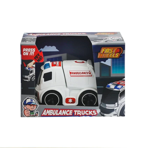 ER-247 Fast Wheels Ambulans Kamyonu -Erdem Oyuncak ürün görseli 1