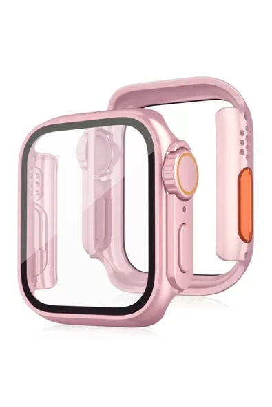Newface Apple Watch 41mm Watch 49mm Kasa Dönüştürücü ve Ekran Koruyucu - Rose Gold ürün görseli 1