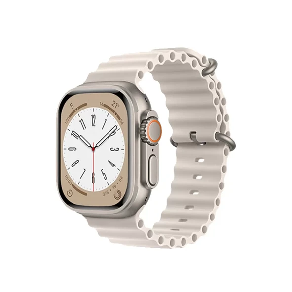 Newface Apple Watch 42mm Ocean Kordon - Krem - Resim 3