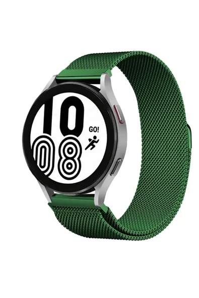 Newface Samsung Galaxy Watch 4 Metal Mıknatıslı Kordon - Haki Yeşil ürün görseli 1