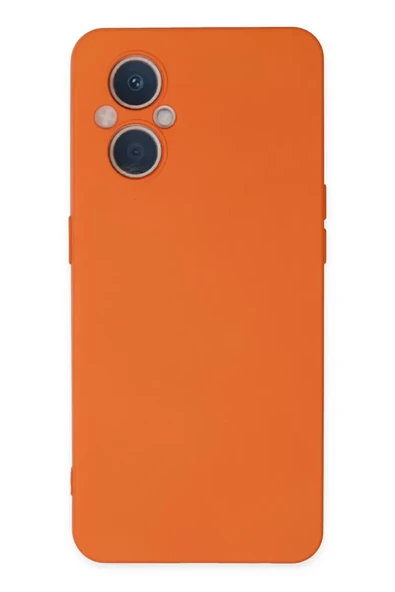 Newface Oppo Reno 7 Lite Kılıf Nano içi Kadife Silikon - Turuncu ürün görseli 1