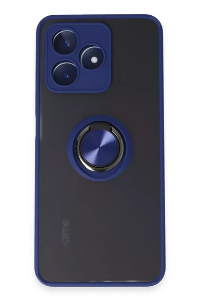Newface Realme C53 Kılıf Montreal Yüzüklü Silikon Kapak - Lacivert ürün görseli 1