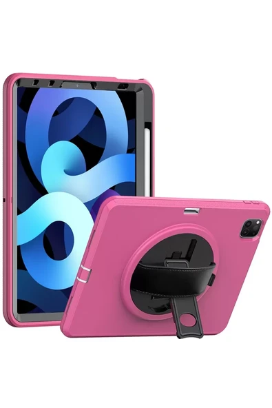 Newface Apple iPad Pro 11 (2018) Kılıf Hand Strap Tablet Kılıfı - Pembe ürün görseli 1