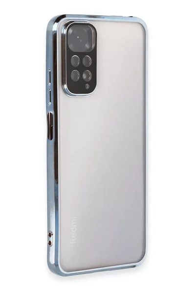 Newface Xiaomi Redmi Note 11 Kılıf Razer Lensli Silikon - Açık Mavi ürün görseli 1