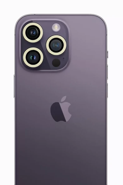 Newface Apple iPhone 12 Pro Max Neon Fosforlu Kamera Lens - Beyaz ürün görseli 1