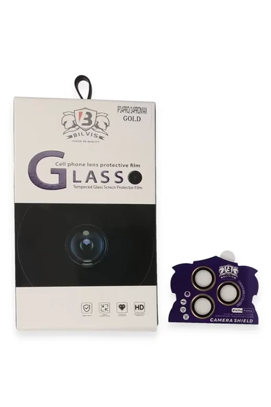 Newface Apple iPhone 14 Pro Max Bilvis Titan Kamera Lens - Gold ürün görseli 1