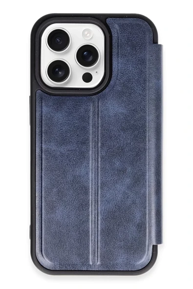 Newface Apple iPhone 14 Pro Kılıf Flip Cover - Lacivert ürün görseli 1