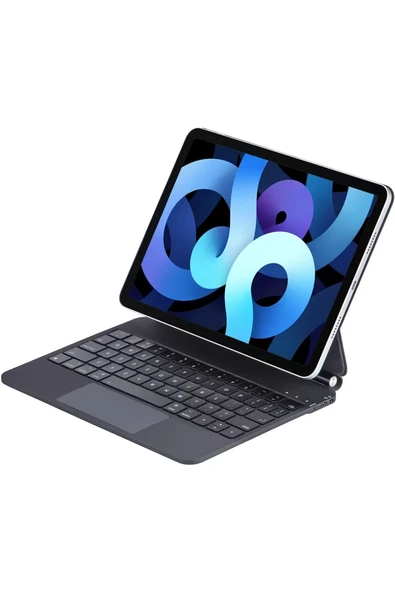 Newface Apple iPad Pro 13 (2024) Kılıf X9P Magic Manyetik Klavyeli Tablet Kılıfı - Siyah ürün görseli 1