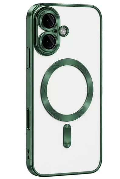 Newface Apple iPhone 16 Kılıf Kross Magneticsafe Kapak - Koyu Yeşil ürün görseli 1