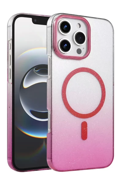 Newface Apple iPhone 16 Pro Glossy Magsafe Kapak - Pembe ürün görseli 1