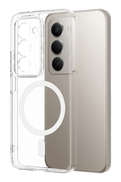 Newface Xiaomi Redmi 15 4G Combo Sert Şeffaf Magsafe Kapak - Şeffaf ürün görseli 1