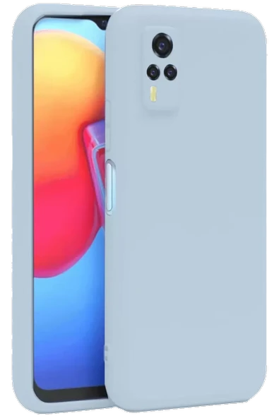 Newface Vivo Y53S Kılıf Nano içi Kadife Silikon - Buz Mavi ürün görseli 1