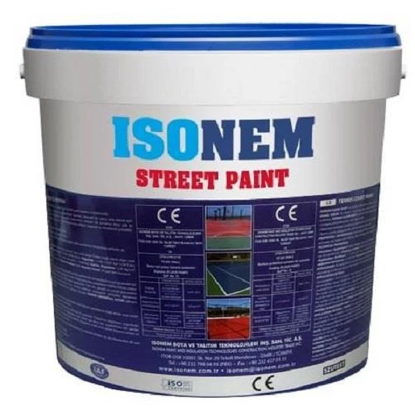 İsonem Street Paint Asfalt Ve Beton Zemin Boyası 5 Kg Beyaz ürün görseli 1