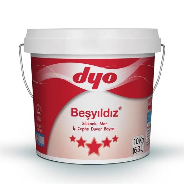 Dyo Beşyıldız Silikonlu Mat İç Cephe Boyası 10 Kg ürün görseli 1