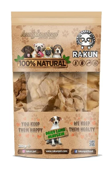 Rakun Kuzu Kelle Derisi Köpek Ödülü 200 Gr ürün görseli 1