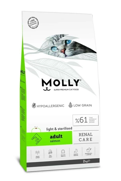 Molly Hipoalerjenik Somonlu Kısırlaştırılmış Kedi Maması 2 Kg ürün görseli 1